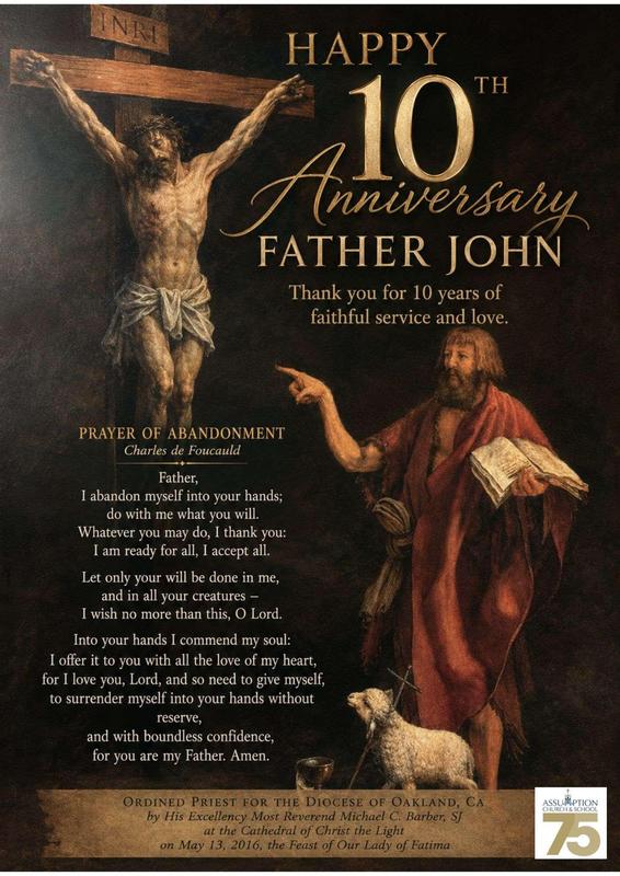Join our Parish Family this evening in Honoring a Decade of Faithful Service and Ministry