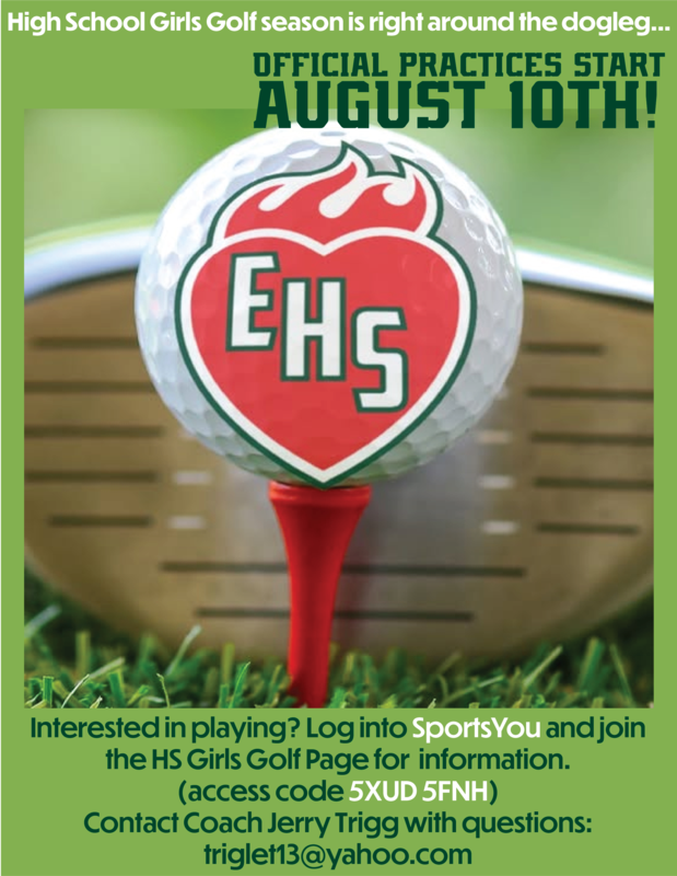 EHS Girls Golf first practice August 10
