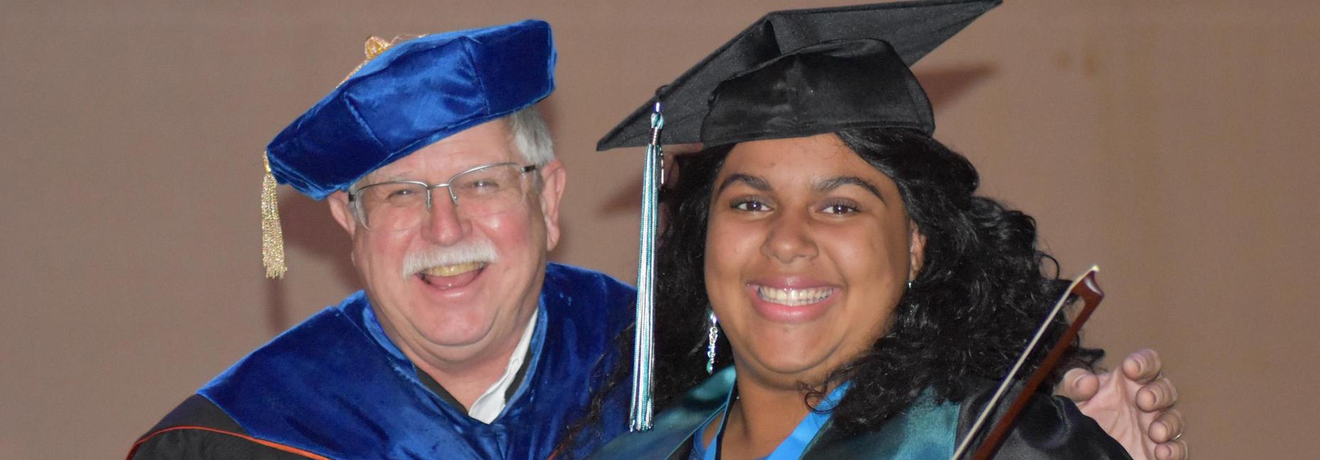 Dr Allard with student