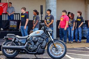 LaVergne High welding students chosen to convert Harley Davidson dirt track motorcycle