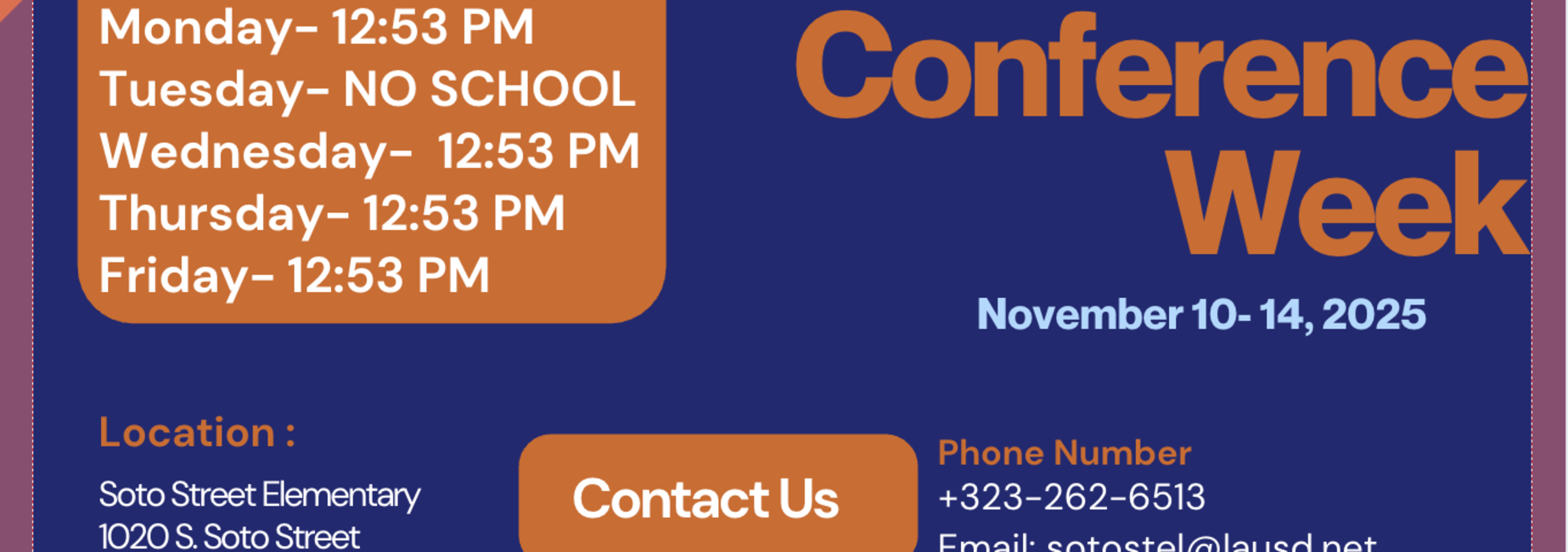 Parent Conference Week!