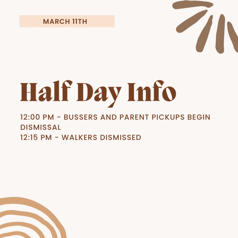 Half Day Info and Schedule Changes Featured Photo