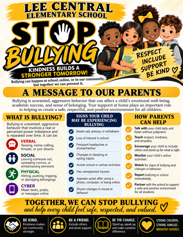 Lee Central Elementary  Stop Bullying