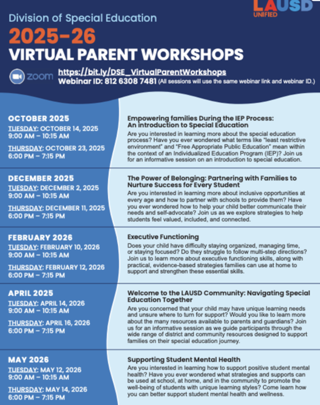 Virtual Parent Meeting