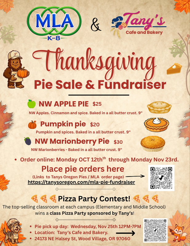 MLA PTO Thanksgiving Pie Fundraiser Featured Photo