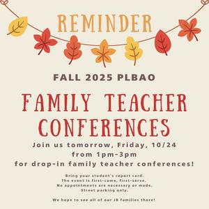 PLBAO Family-Teacher Conferences ENG