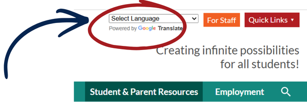 Directions to Google Translate