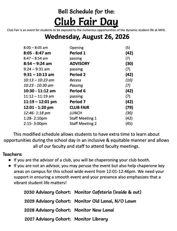 schedule