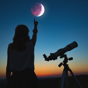 astronomy looking at the starts and the moon