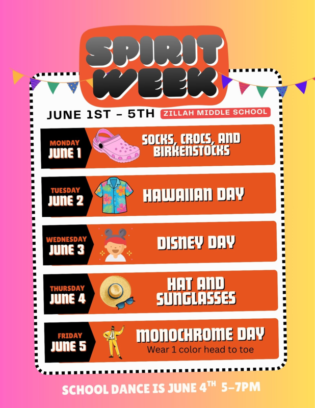 Spirit Week June 1-5 Featured Photo
