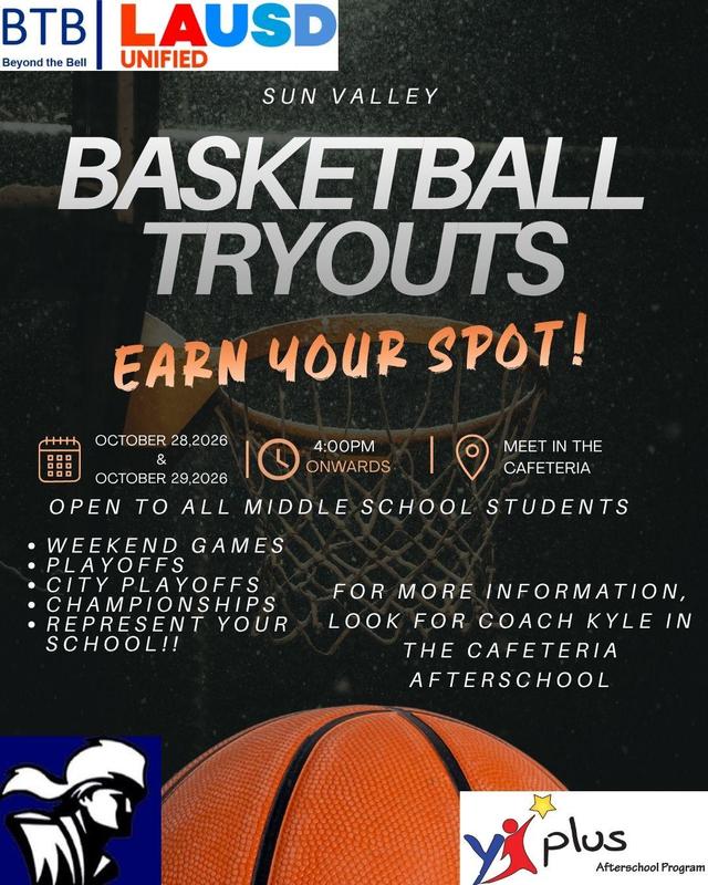 Middle School Basketball Flyer