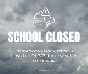 School Closed 3/13