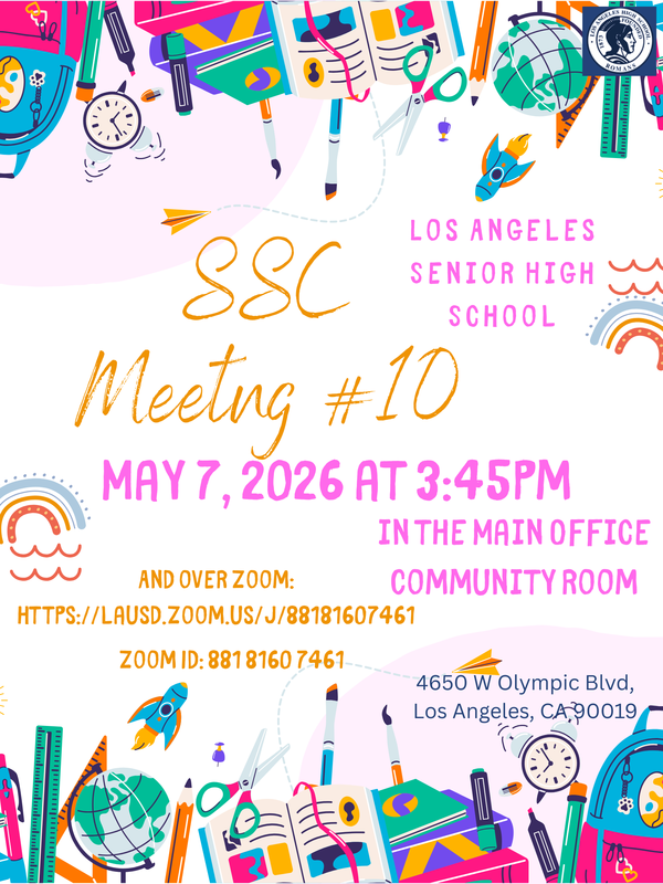 SSC Meeting #10 05-07-2026 03:45PM @ Main Office Community Room and Zoom Featured Photo