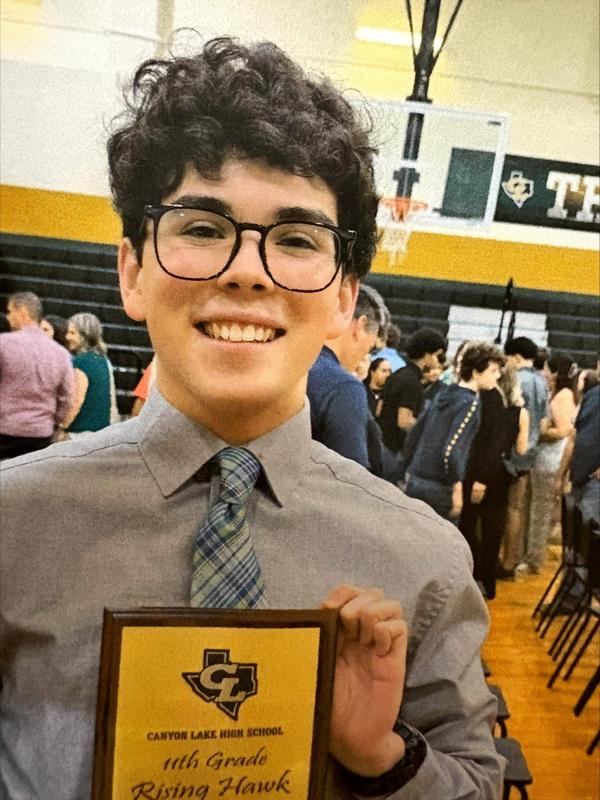 Canyon Lake High School Student Jackson Alvarez Outstanding Performer