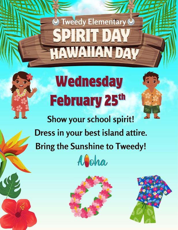 Spirit Day flyer Hawaiian day