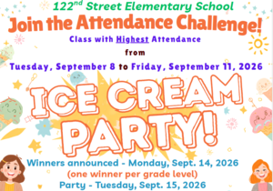 Flyer announcing the September attendance challenge