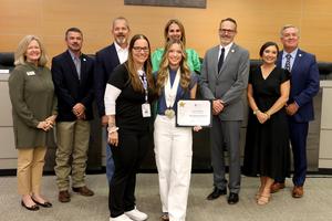 Clarissa Wallace with Board of Trustees October 2025