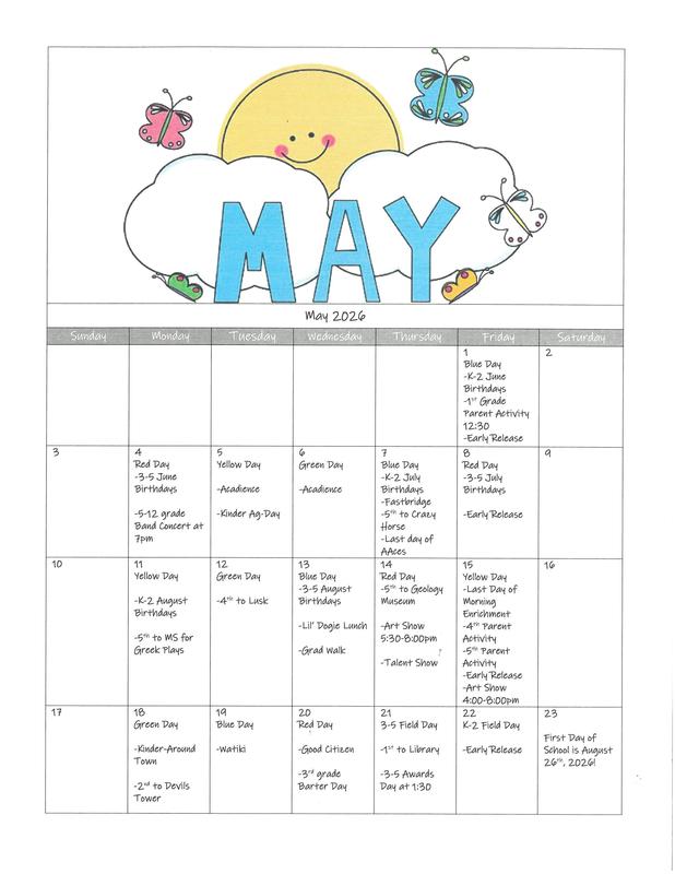 May Calendar
