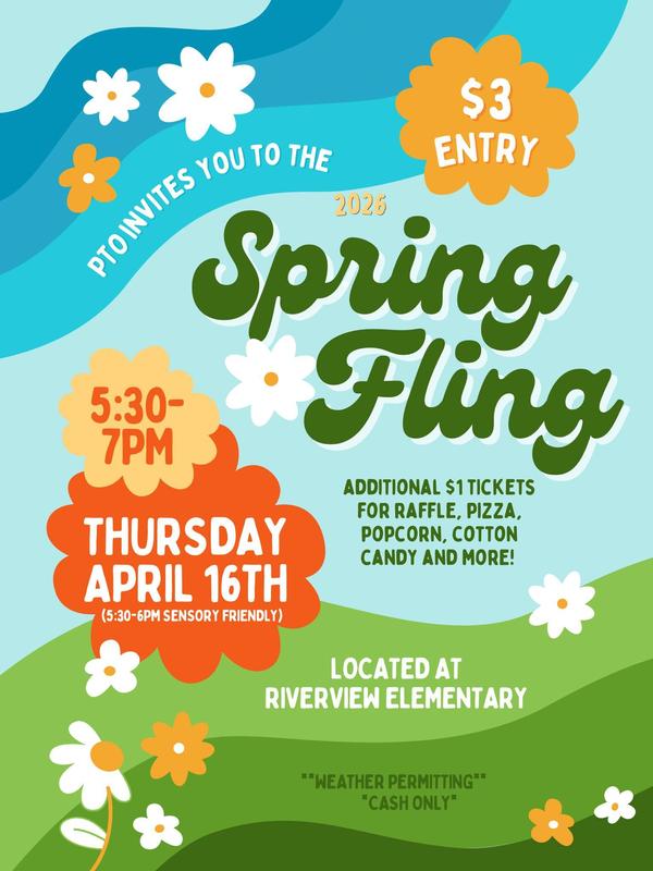 flier - Riverview Elementary PTO spring carnival 2026