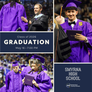 Smyrna High 2025 graduates in caps and gowns