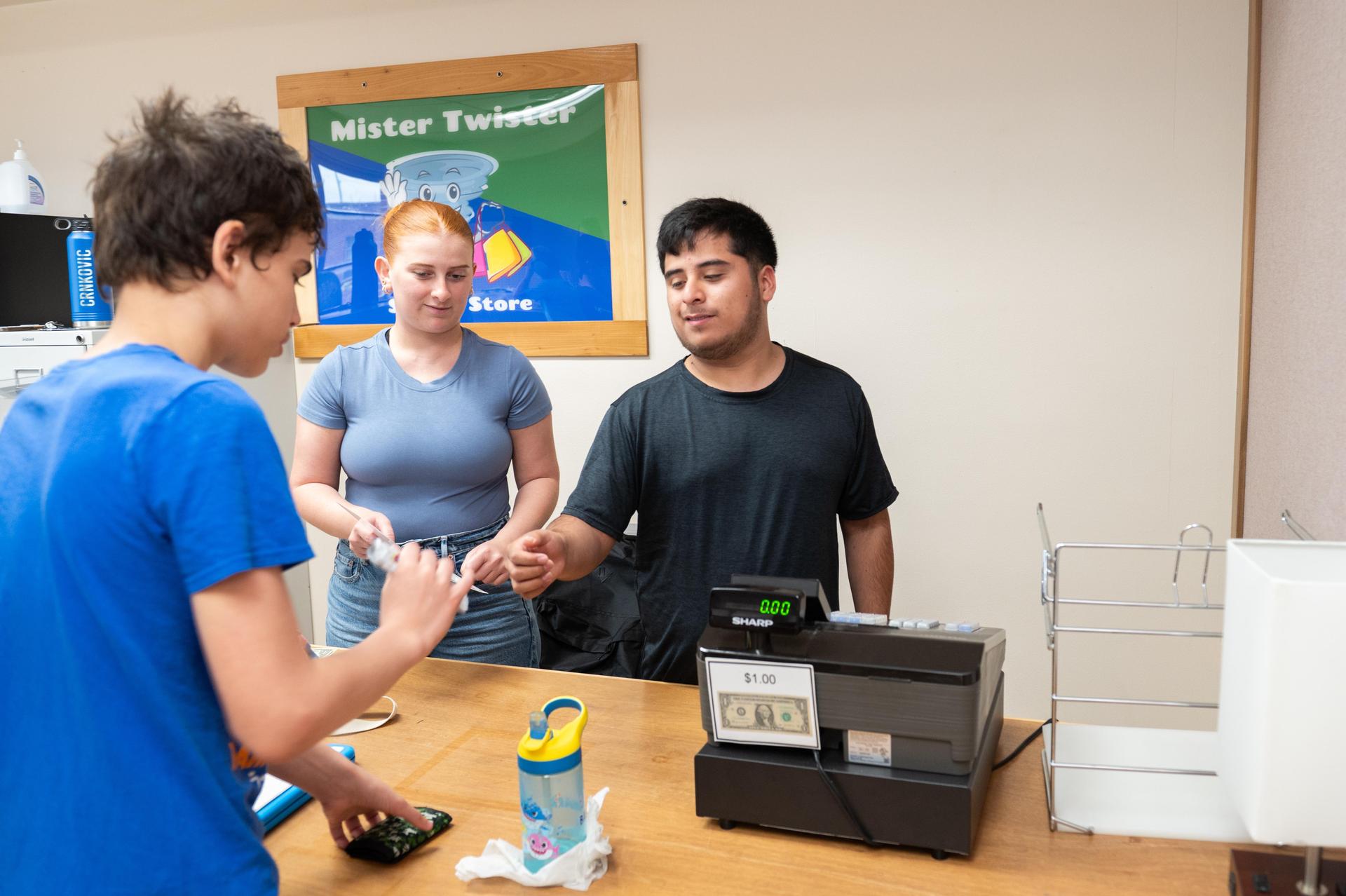 Students at School Store.