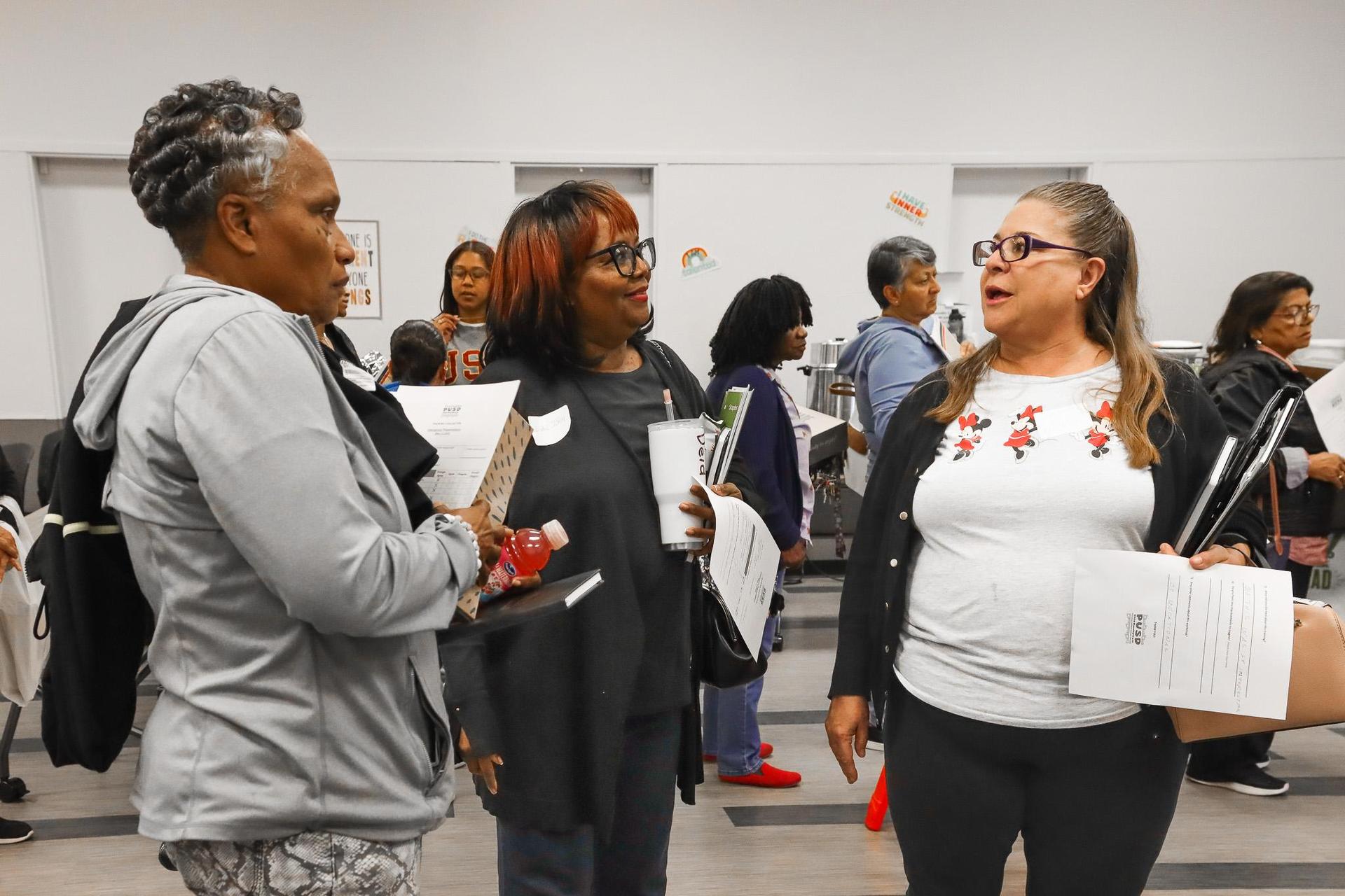 attendees interacting