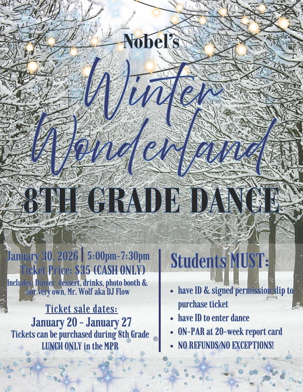 8th Grade Dance - Ticket Sales are from January 20th to 27th Featured Photo