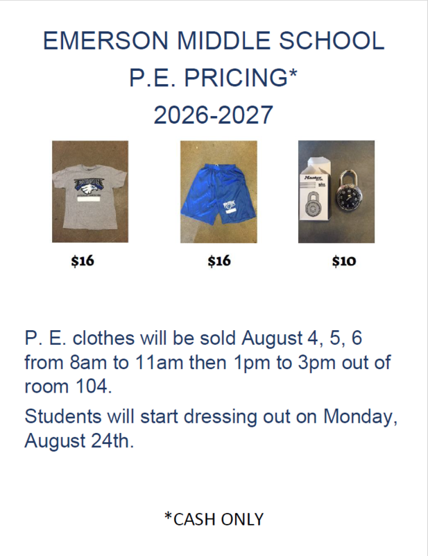 PE Clothes and lock Pricing for 2026-2027