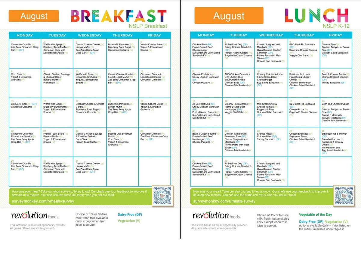 August Meal Plan