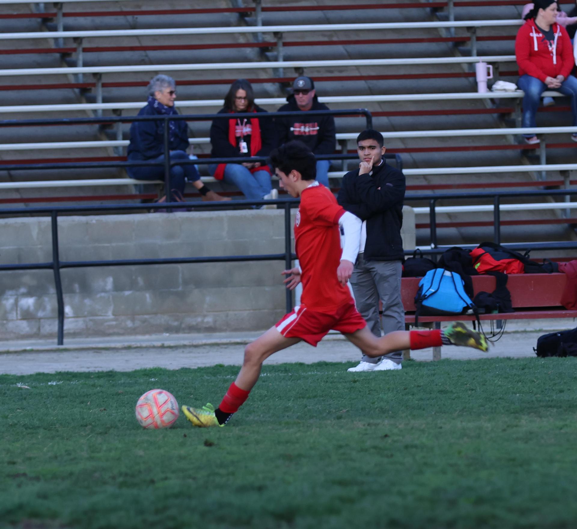 junior varsity boys playing soccer against washington union