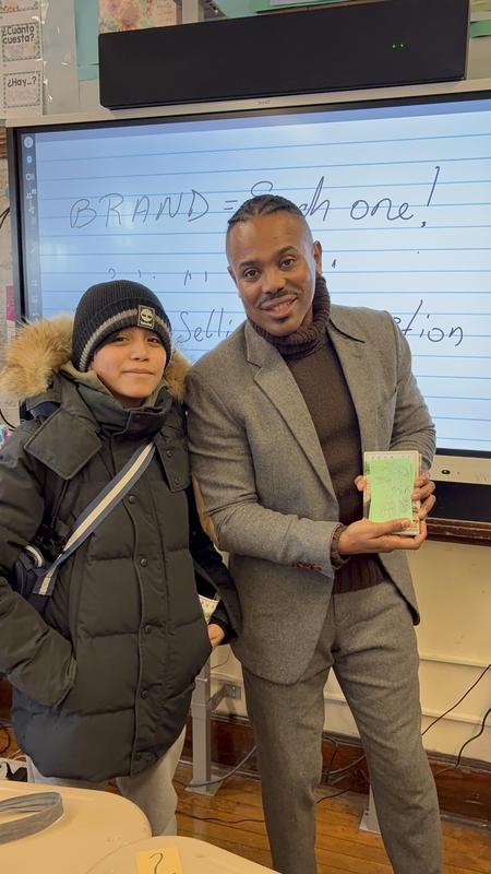 Edwin D’Angelo and a student