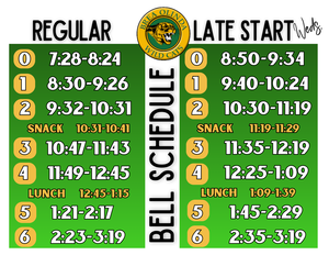 New Bell Schedule