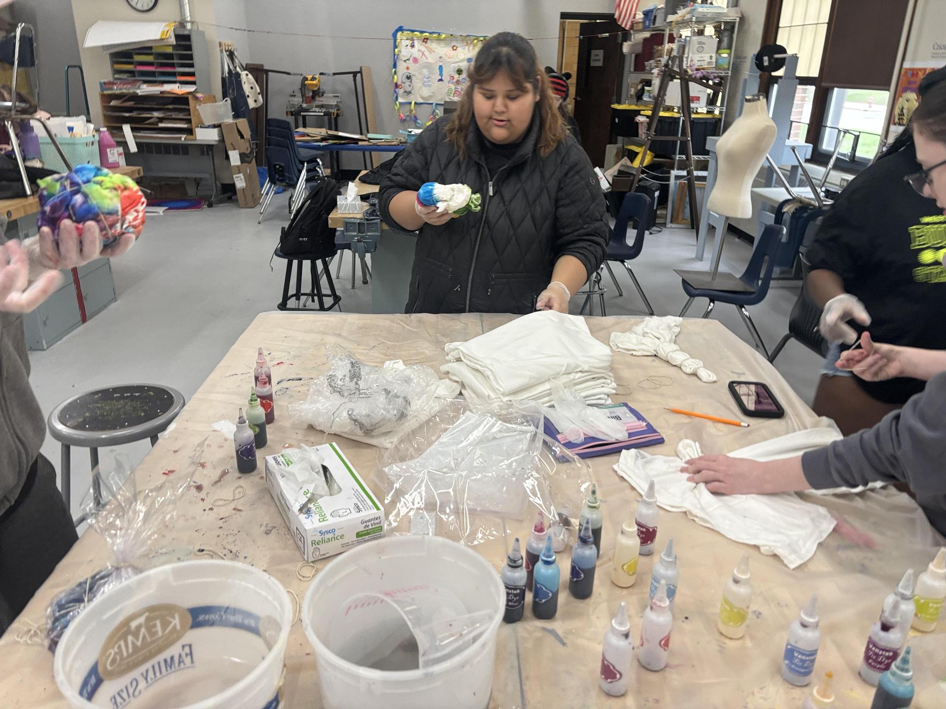 Tie Dye in the Studio