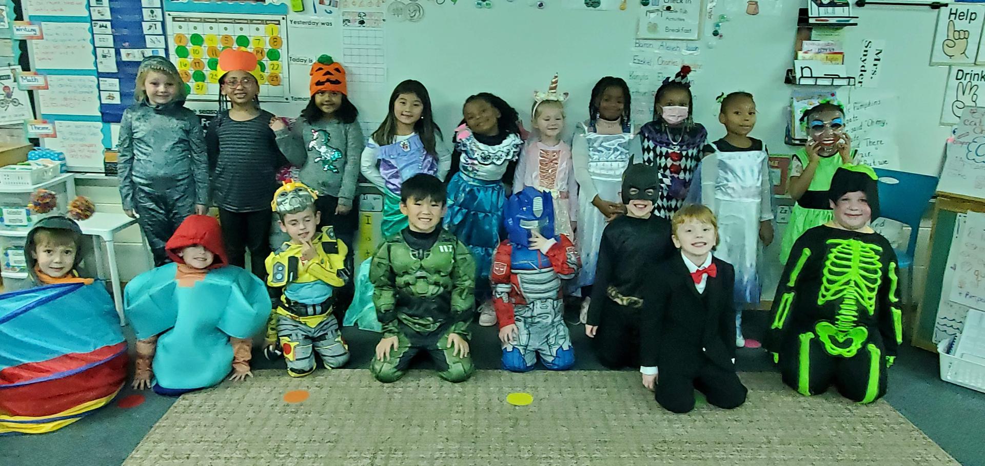 students dressed up