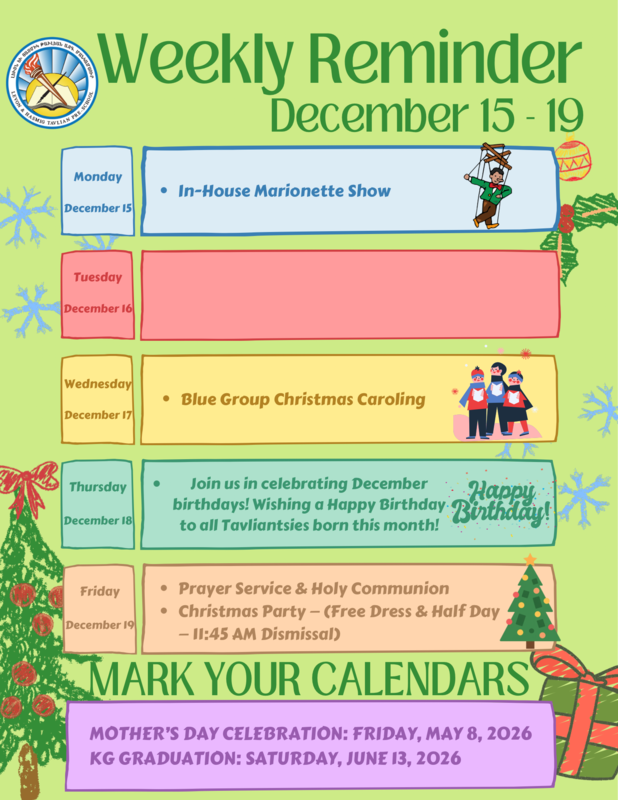 Weekly Reminder Featured Photo