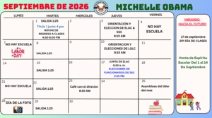 Calendario de Septiembre