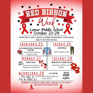 Lamar PTO is sponsoring a red ribbon week