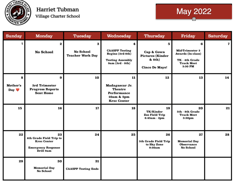 May 2022 Calendar of Events Featured Photo