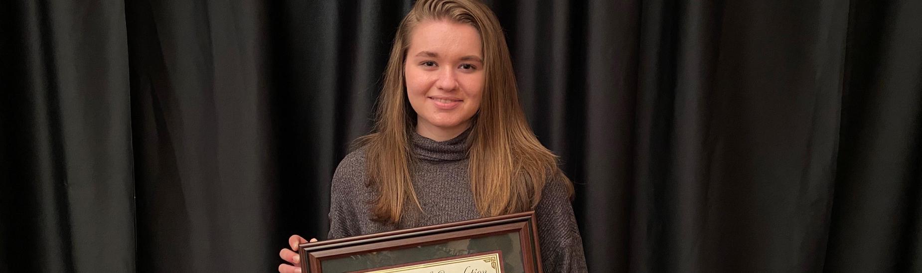 Kiersten Biddle, CHS Junior, completed the Blair County Chamber of Commerce YEA (young entrepreneurs academy) Program