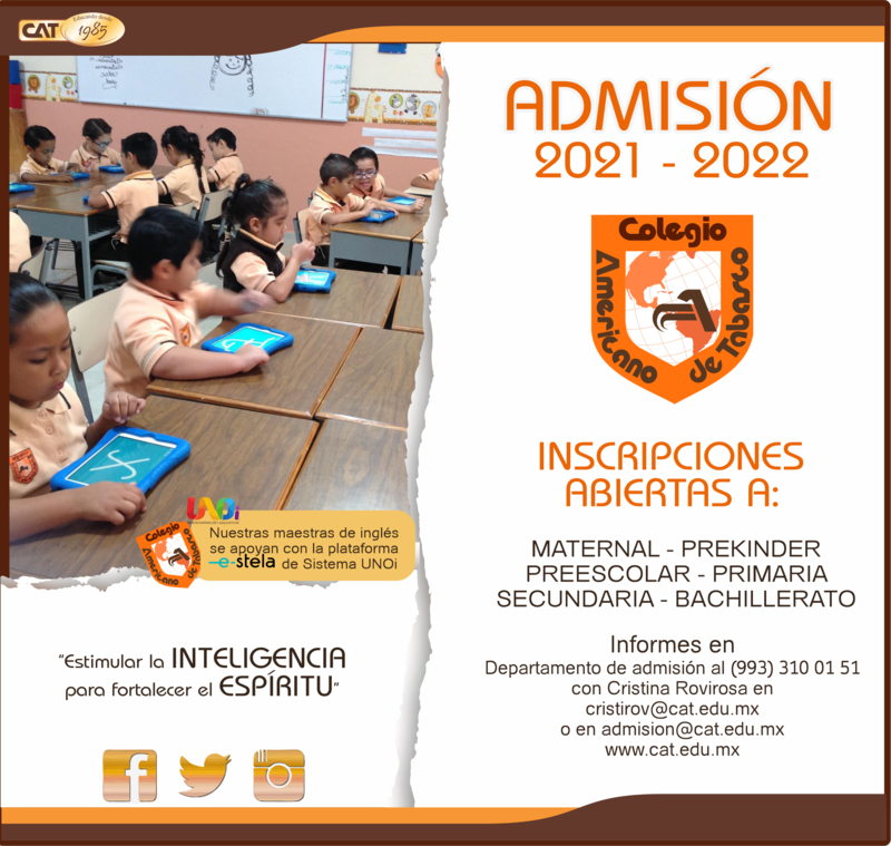 PRIMARIA: ADMISIÓN 2021 - 2022 Featured Photo
