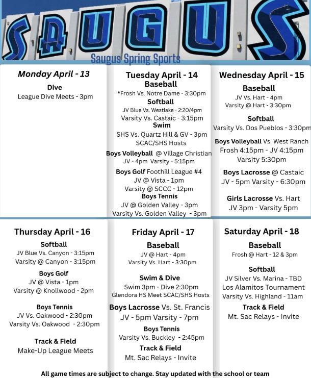 Sports this Week!