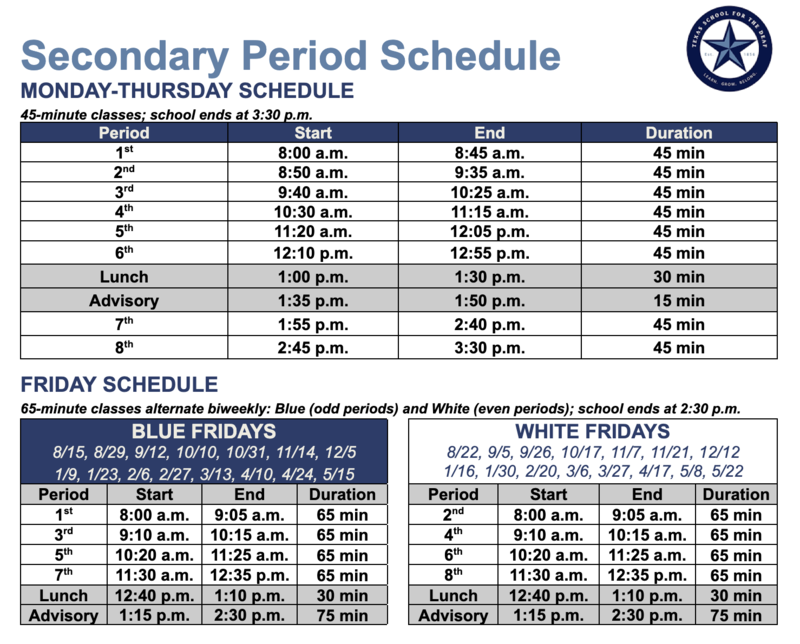 ⏰ New Bell Schedule for Grades 9–12