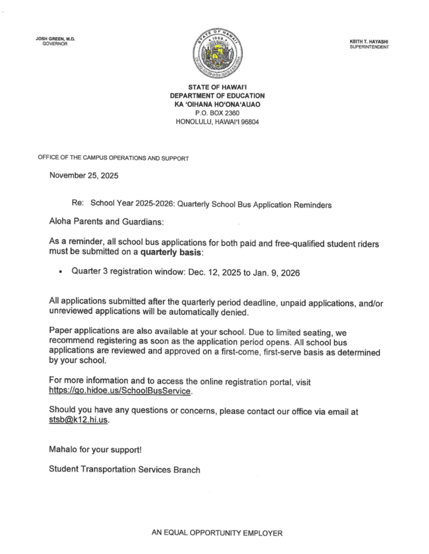 3rd quarter Bus Window