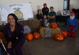 FFA club members at their decorated table