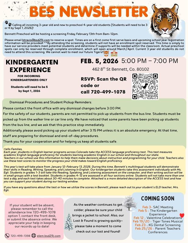 BES Weekly newsletter 01/26/2026