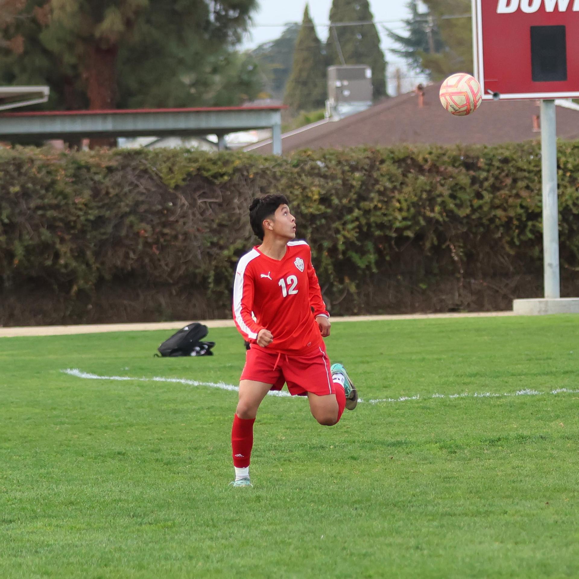 junior varsity boys playing soccer against washington union