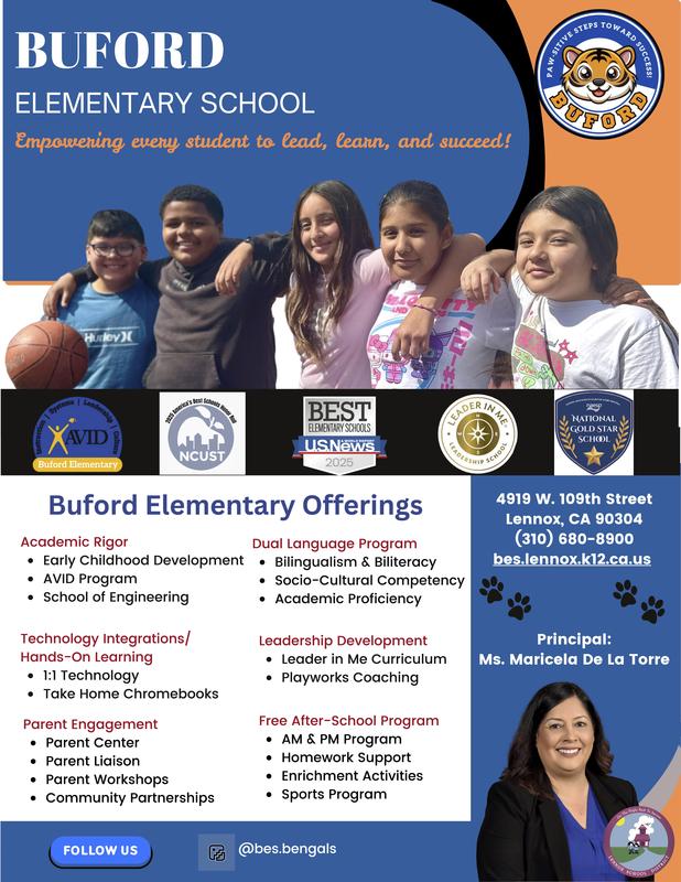 Buford Elementary Offerings!