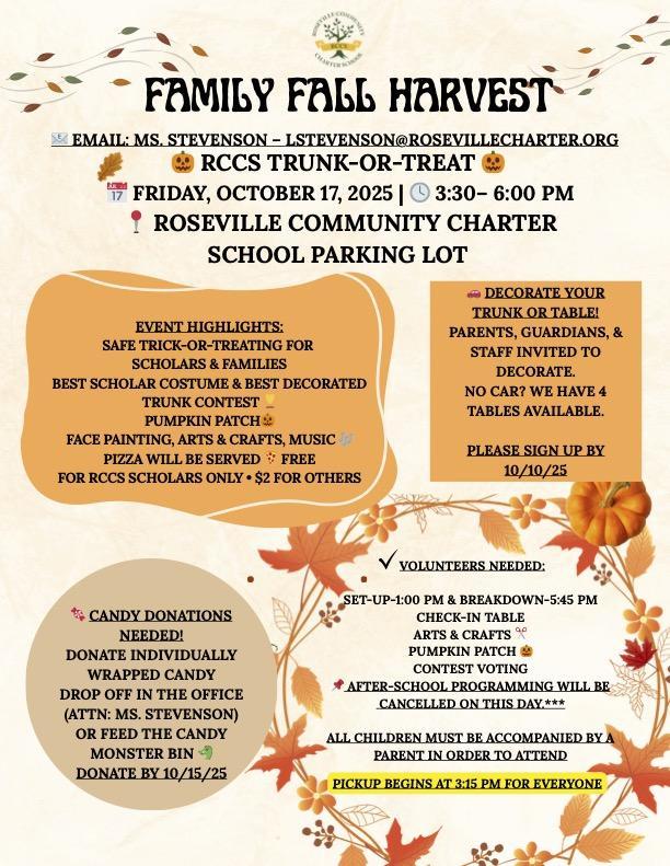 Family Fall Harvest Flyer