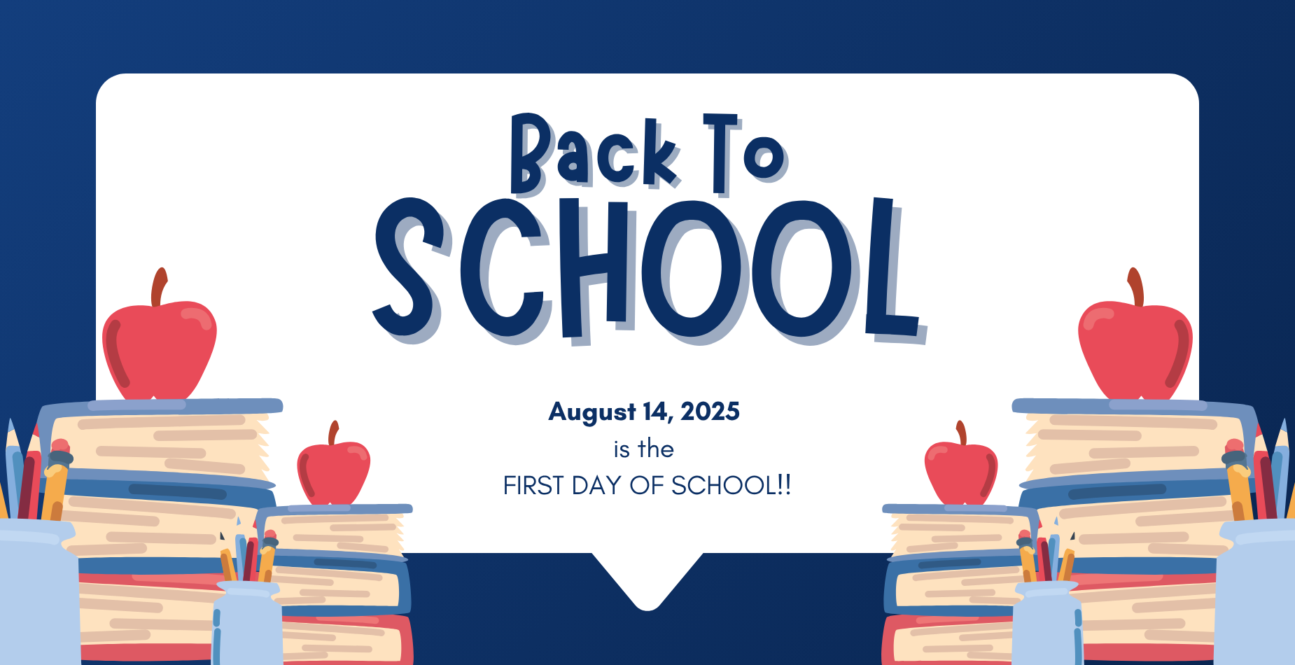August 14th is the first day of school