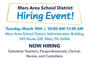 a flyer announcing a Hiring Event